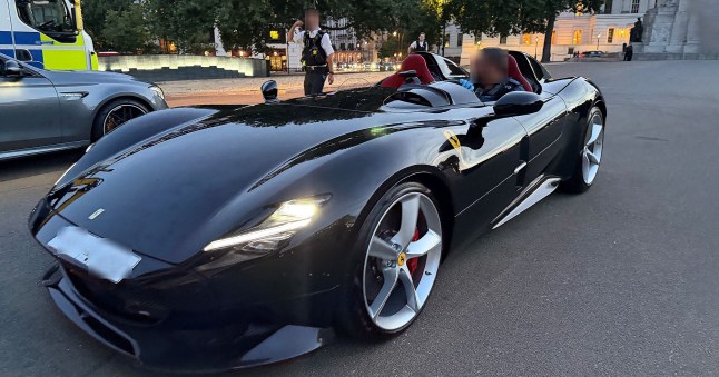 Police officer gets escorted drive around Mayfair after Met seizes rare Ferrari